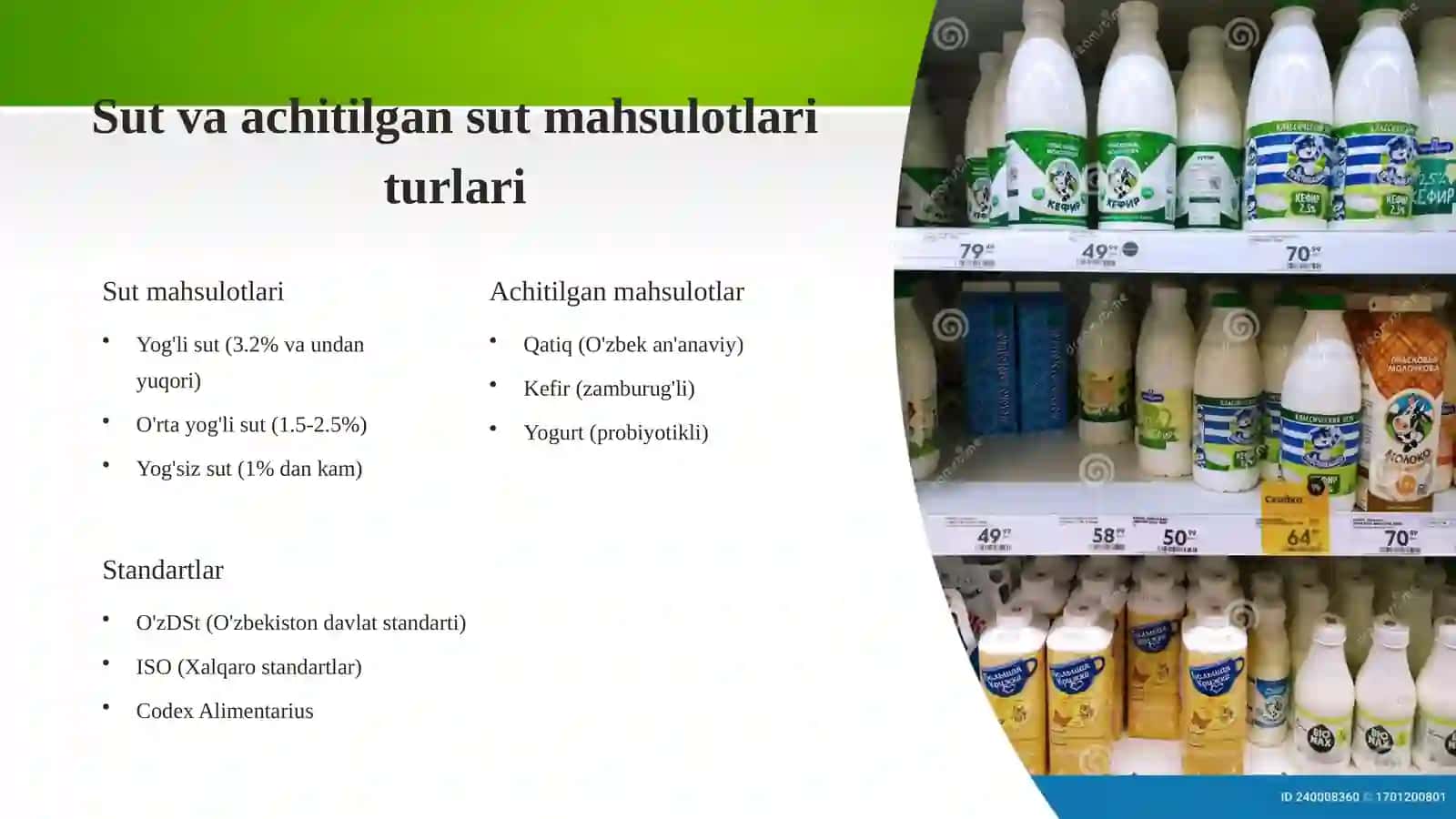 Sut va achitilgan sut mahsulotlarini ishlab chiqarish texnologiyasi 2