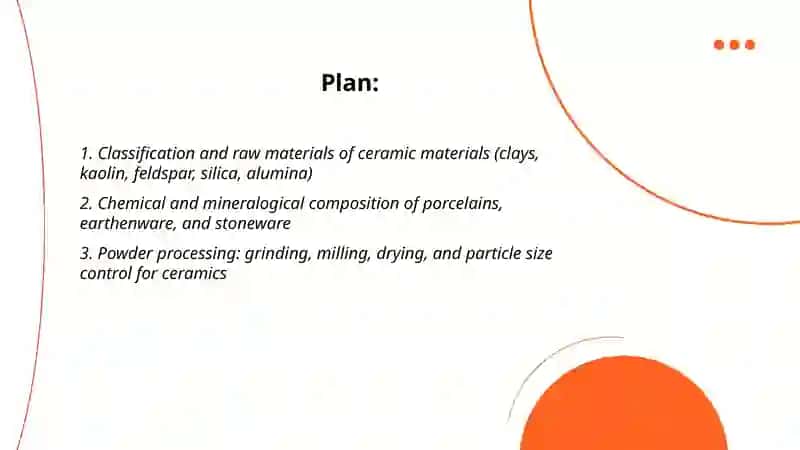 Ceramic materials and products.Technology of production of ceramic materials andproductsMain properties of glass, glass products and citals. 2