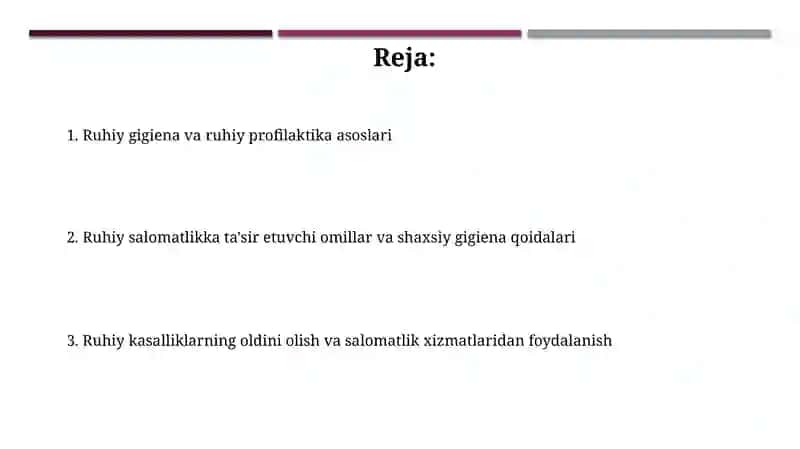 Psixogigiena va psixoprofilaktika asoslari 2
