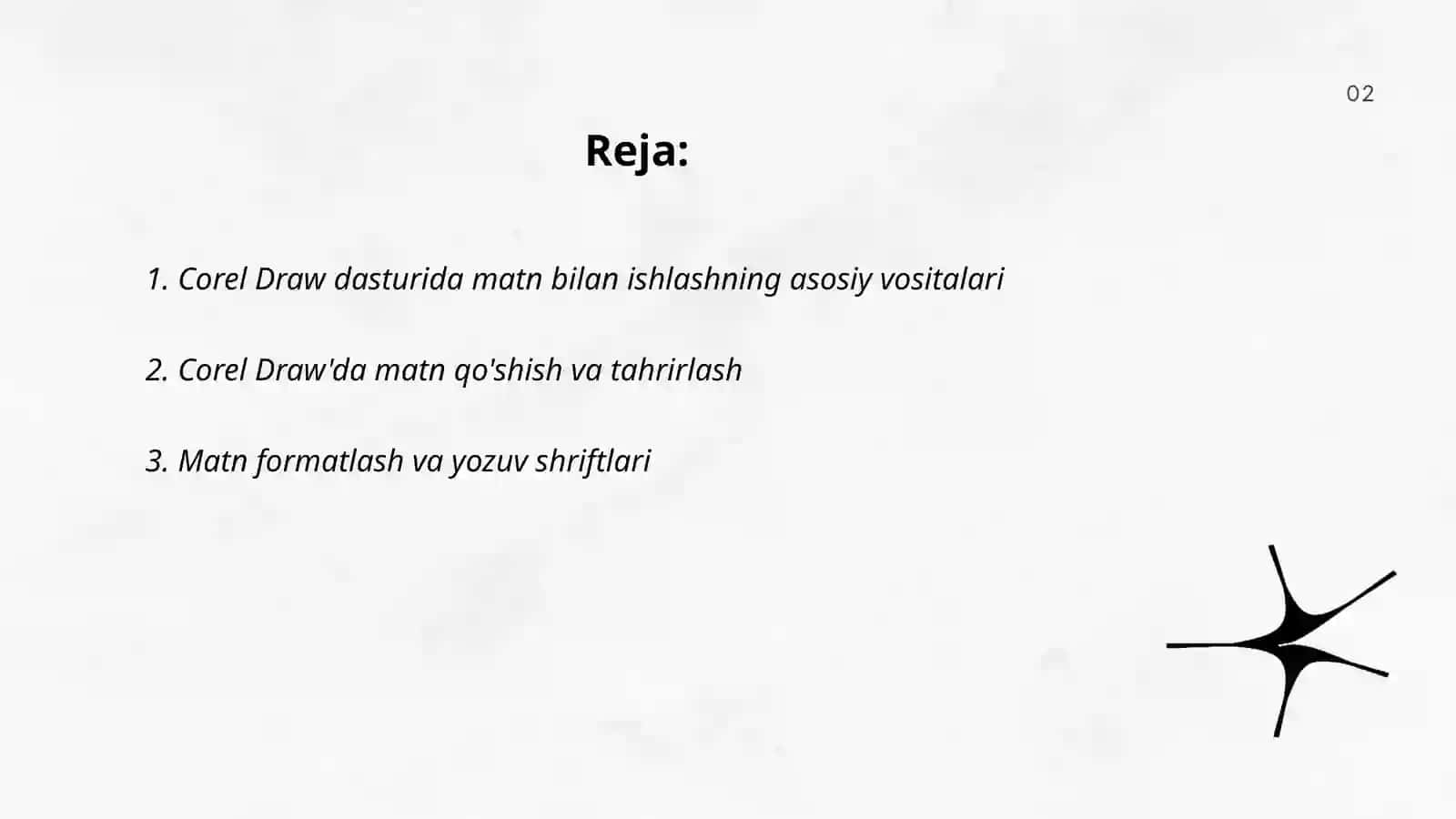 Corel Draw dasturida matn bilan ishlashning asosiy vositalari 2