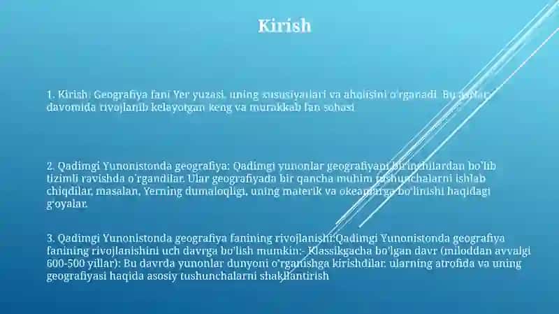 Qadimgi Gretsiyada Geografiyaning Rivojlanishini OʻRganish 2