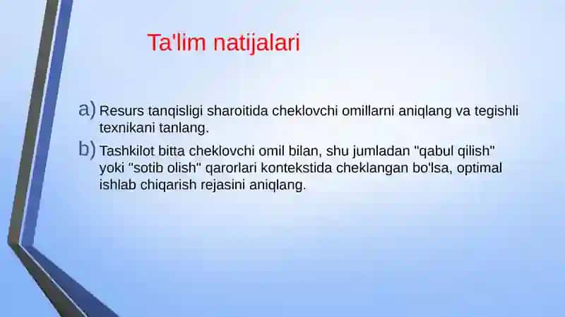 Cheklovchi omillar 2