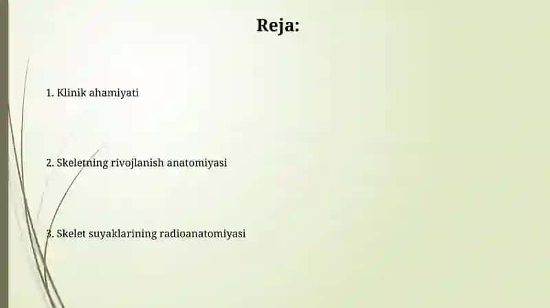 Skelet suyaklarning rentgenanatomiyasi.Skeletni rivojlanish anamiliyasi 2