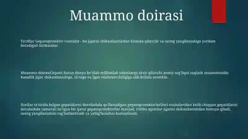 Ta'Sirida Yuzaga Kelgan Gepatitlarni Davolashda Qo'Llaniladigan Gepatoprotektor Vositalar 2