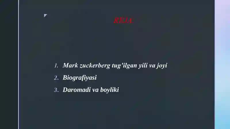 MARK ZUCKERBERG HAQIDA 2