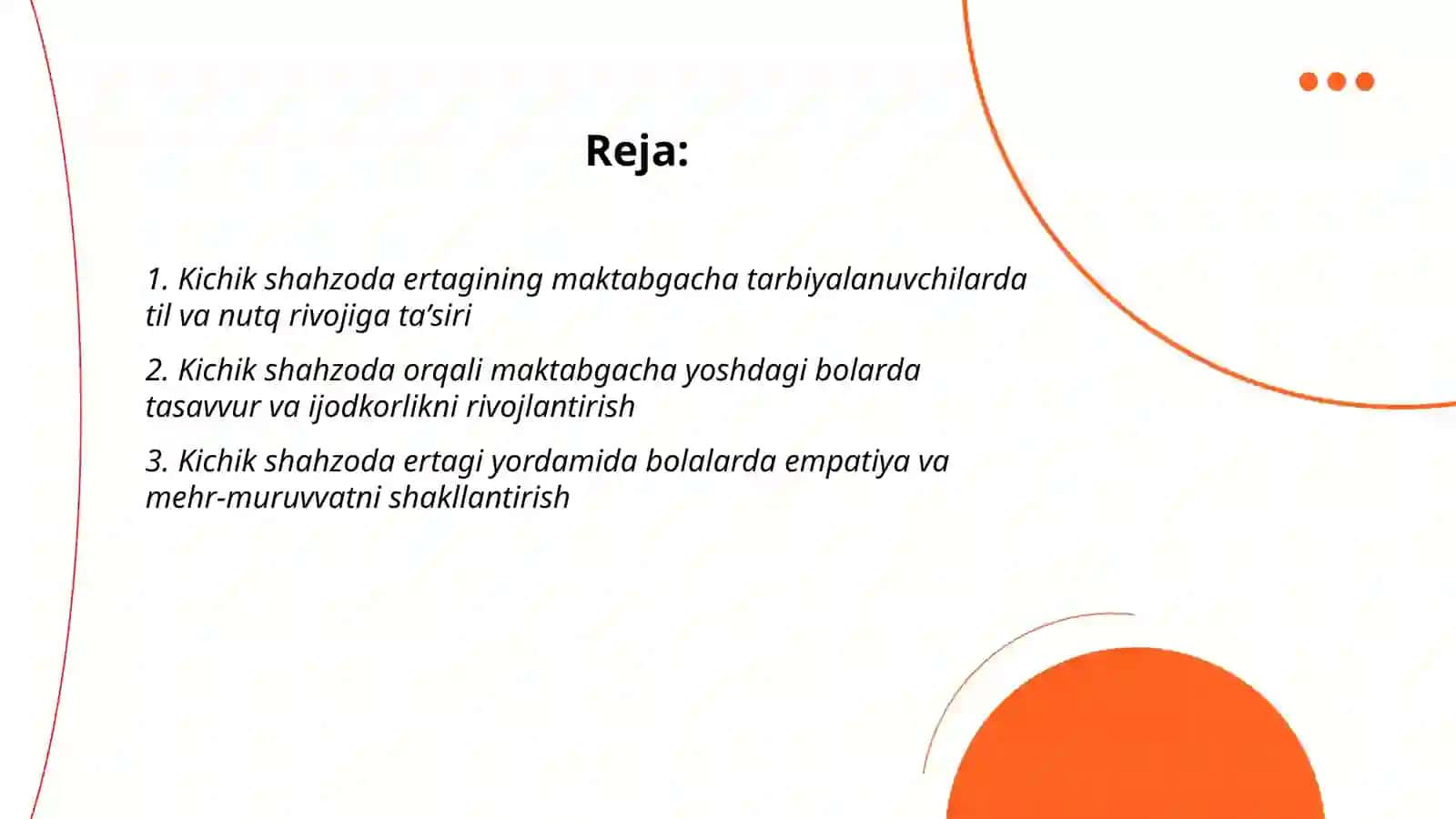Hans Kristian Andersen Kichik shahzoda ertagi maktabgacha ta'lim tarbiyalanuvchilari uchun ta'limiy hamda axloqiy axamiyati haqida 2