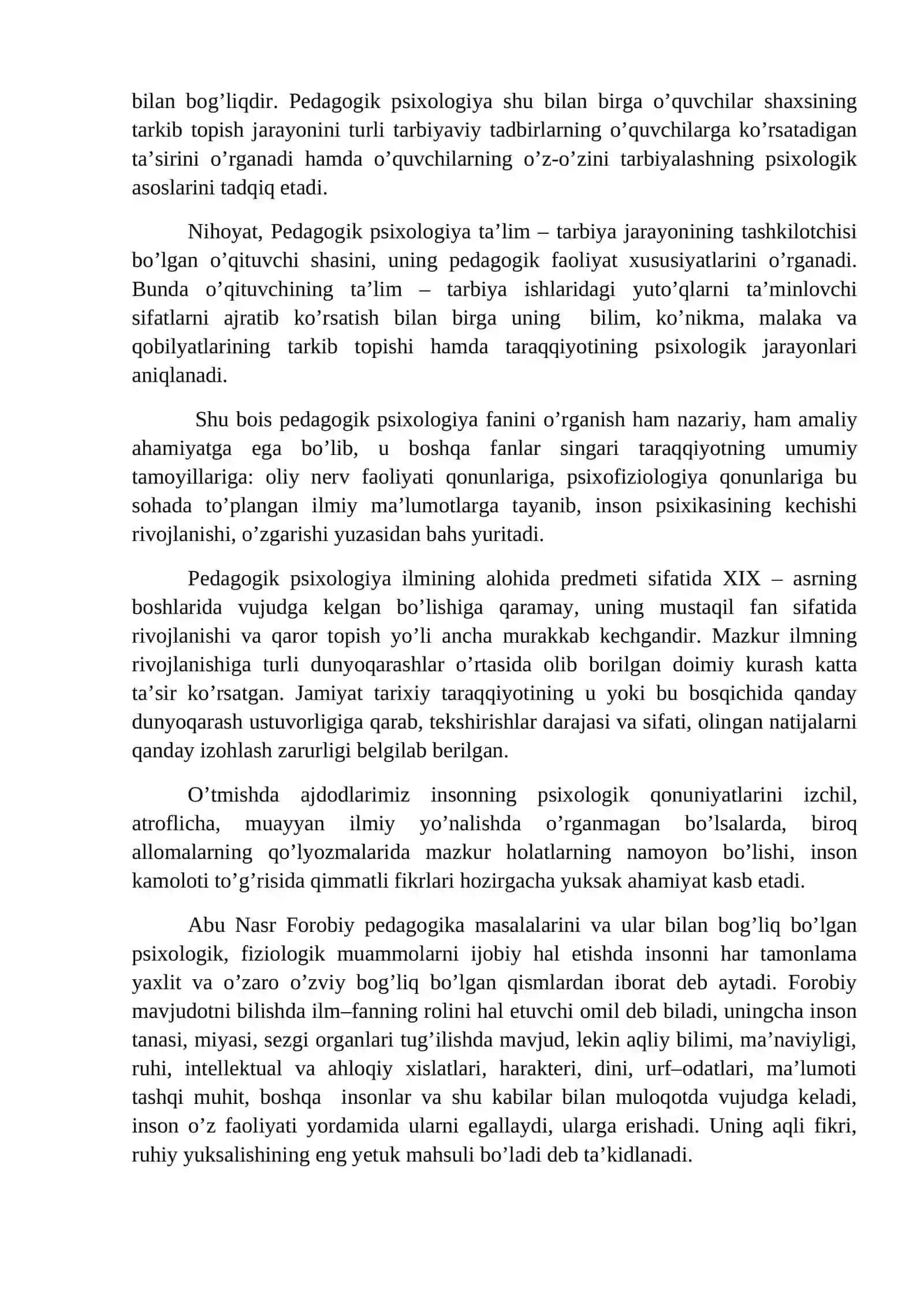 Pedagogik psixologiya: predmet, tuzilma, muammolari 2