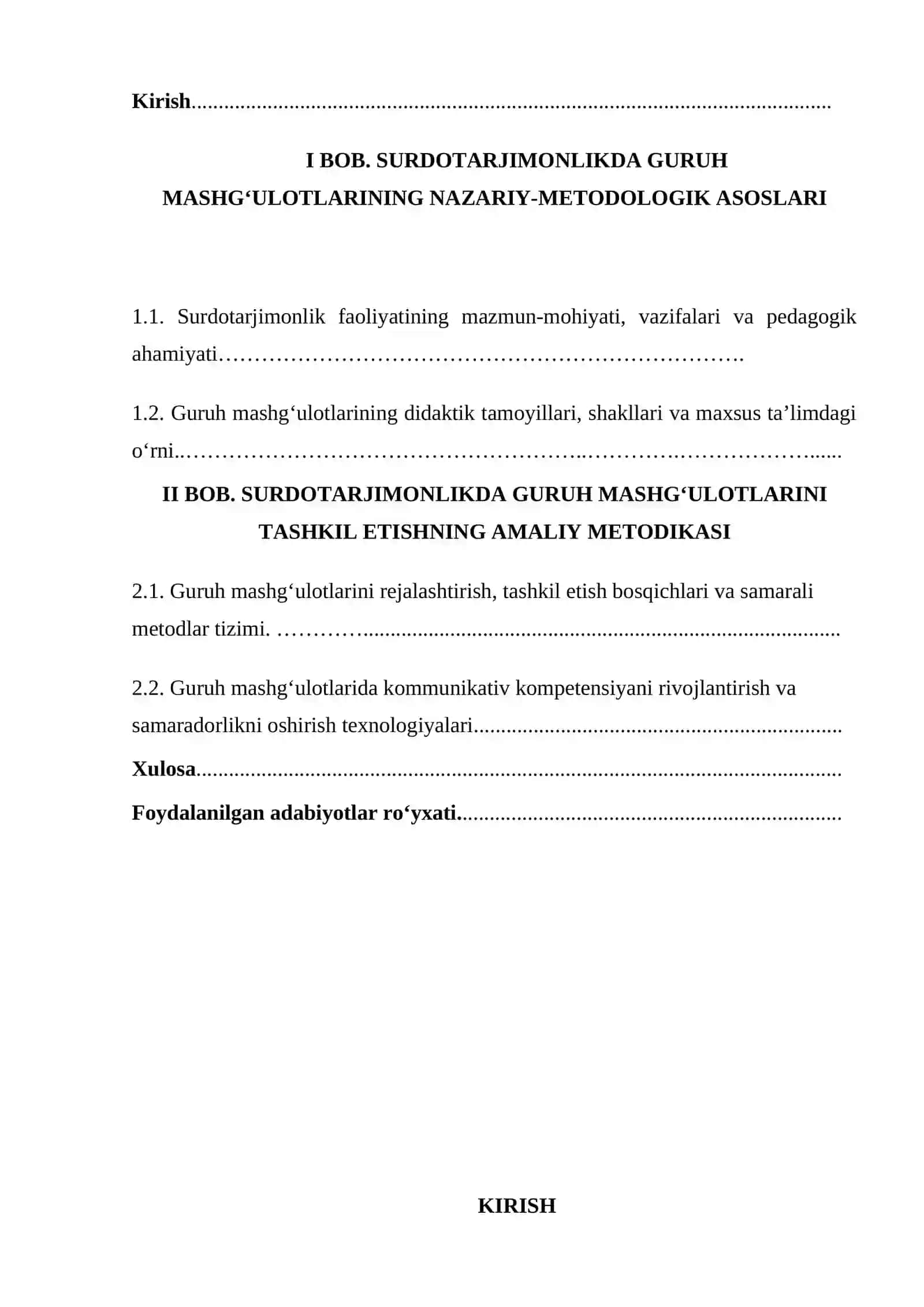 SURDOTARJIMONLIKDA GURUH MASHG‘ULOTLARI METODIKASI 2