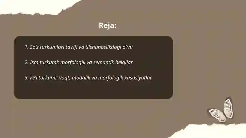 Ona tilida soʻz turkumlari va ularni ajratish tamoyillari haqida umumiy maʼlumot 2