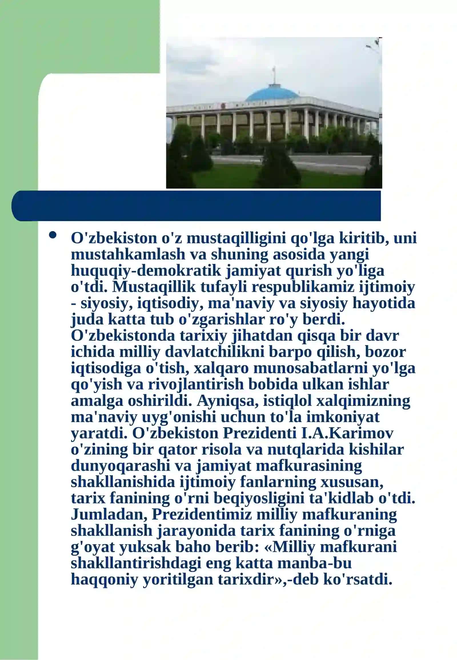 O'zbekistondagi huquqiy-demokratik jamiyat va fuqarolik jamiyati asoslarining shakllanishi 2