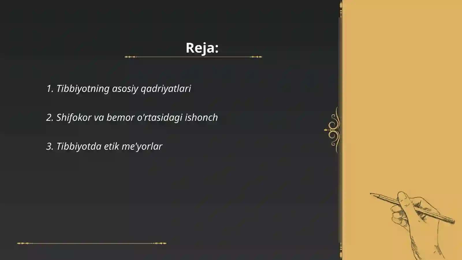 Rahbar fazilatlari to'g'risida Gippokrat fikrlari 2