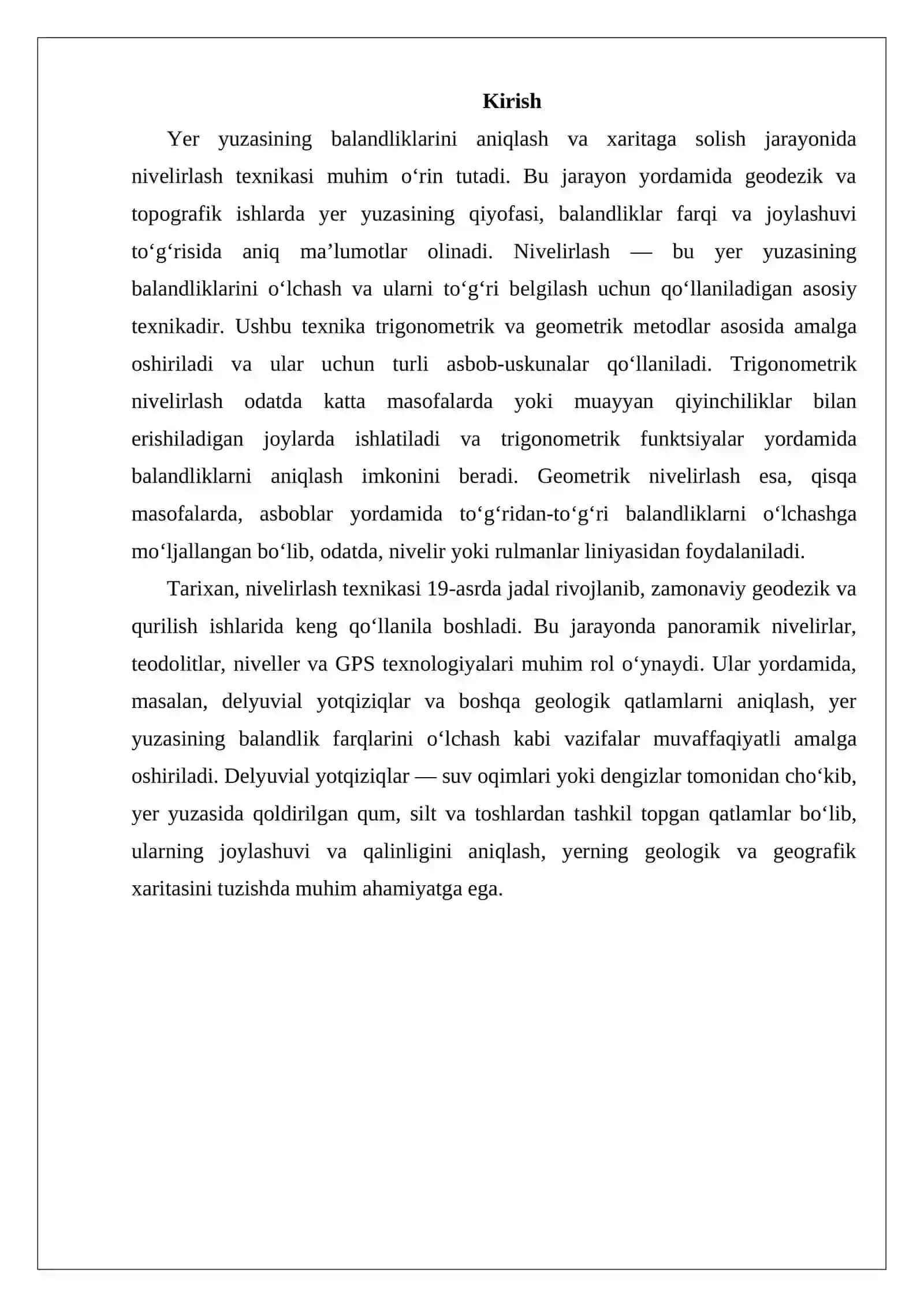 Trigonometrik nivelirlash va geometrik nivelirlash ishlari, foydalanadigan asboblar 2