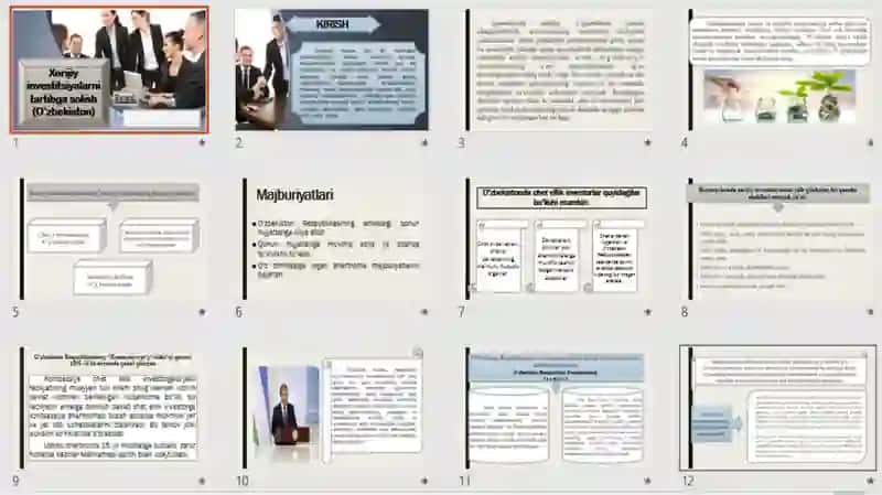 Xorijiy investitsiyalarni tartibga solish (O’zbekiston) 2