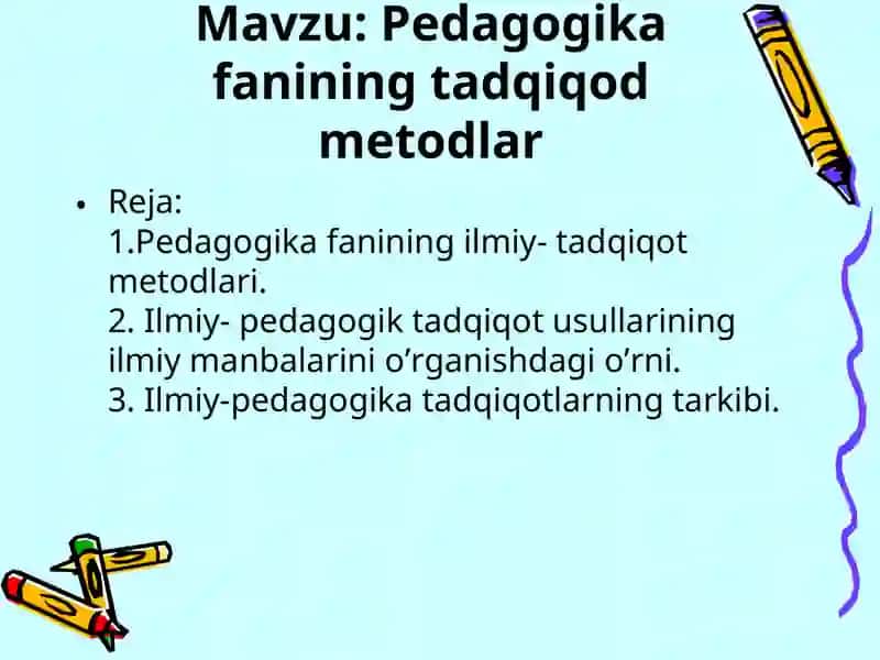 Pedagogning ilmiy tadqiqot metodlari 2