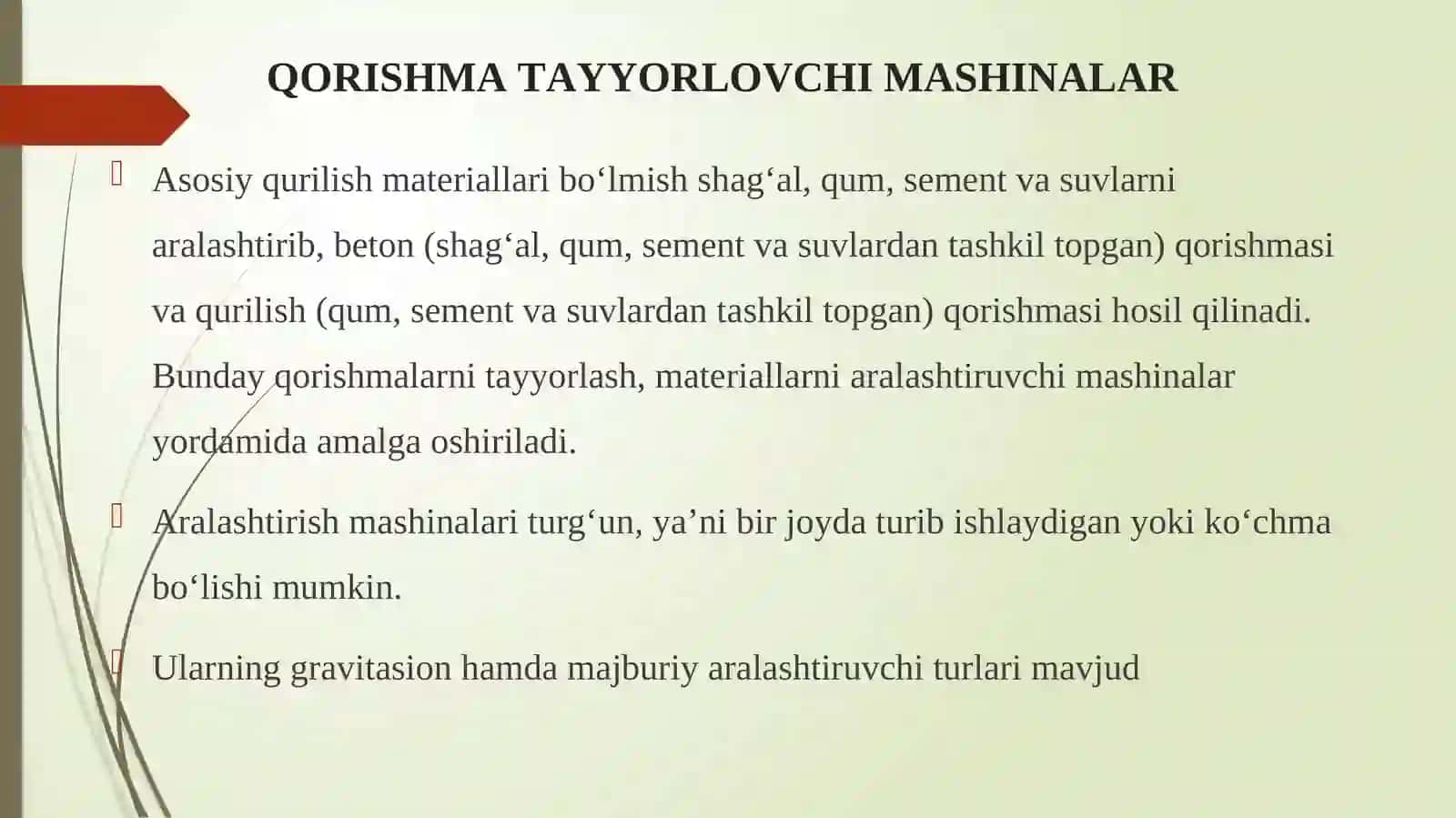 Betonvaqorish matayyorlash mashinalari 2