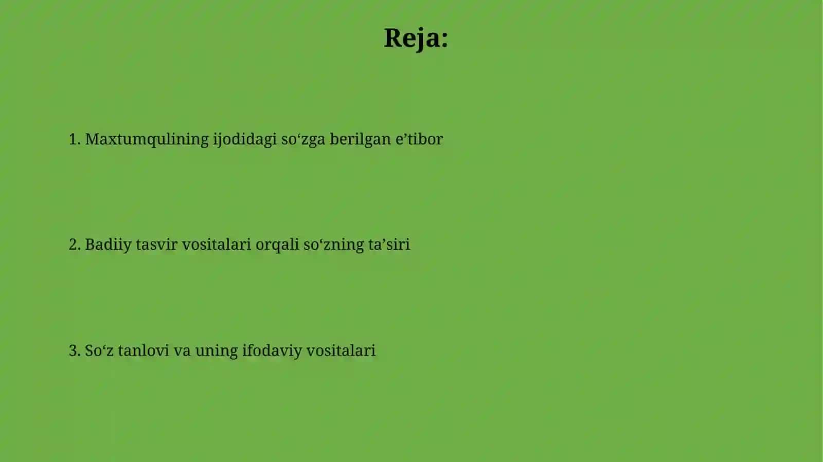 Maxtumquli ijodida so'zga e'tibor 2