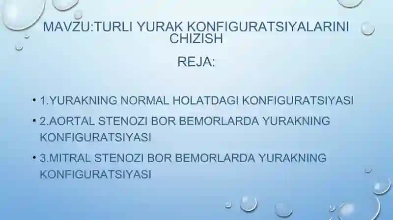 Yurak konfiguratsiyalari 2