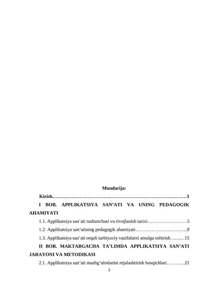 Maktabgacha taʼlim tashkilotlarida aplekatsiya sanatining ahamiyati. 2