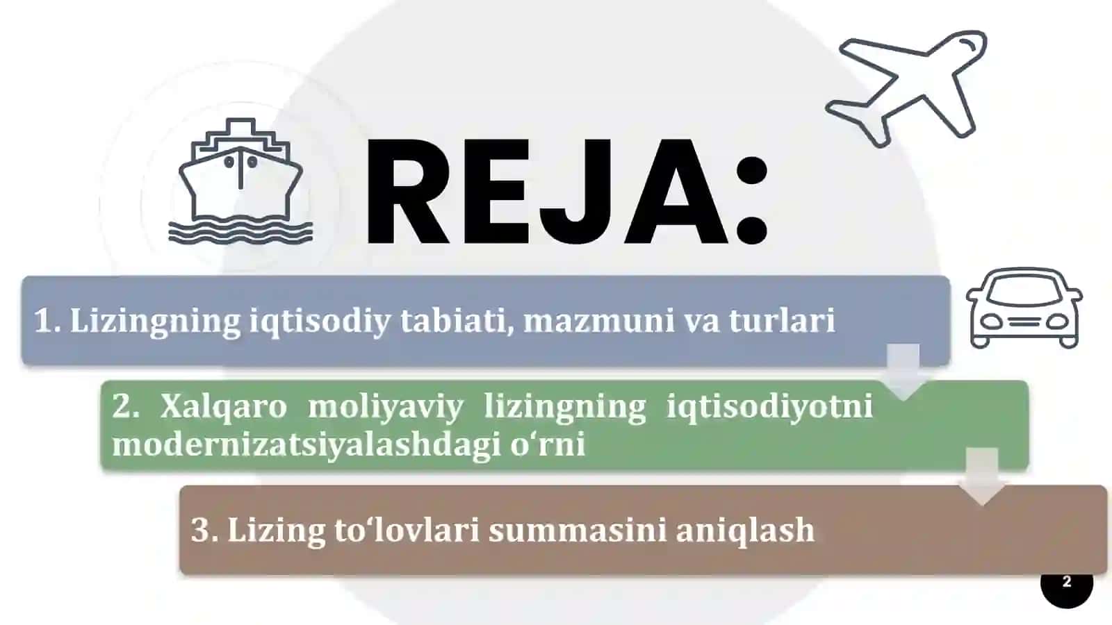 Investitsiyalarni moliyalashtirishni lizing mexanizmi 2