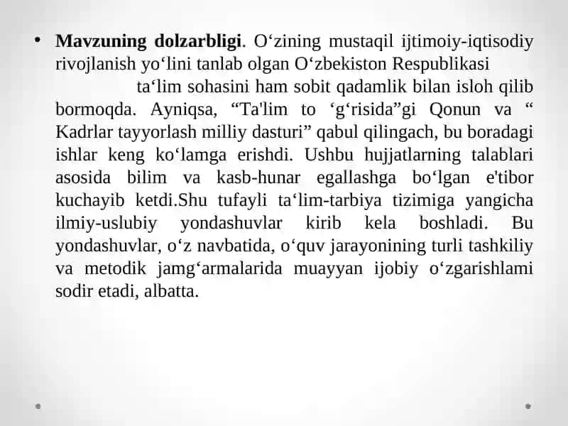 Shaxs tarbiyasida pedagogik texnologiyalardan foydalanish 2