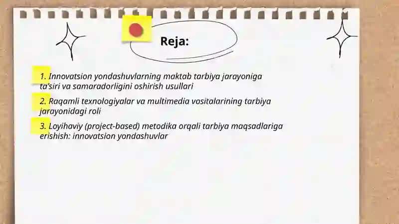 Innovatsion yondashuvning tarbiya jarayoniga ta'siri 2