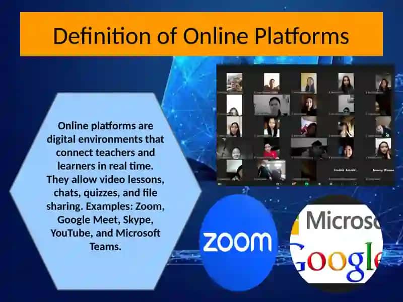 Ppt slide about online platforms and learning management systems in English language teaching 2