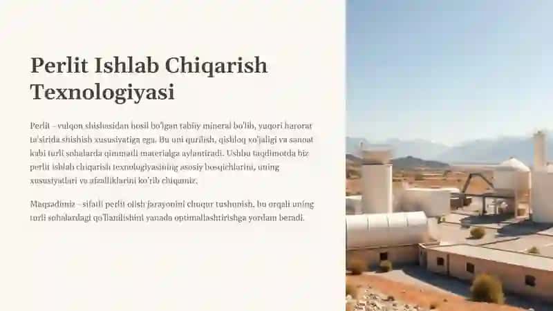 Perlit Ishlab Chiqarish Texnologiyasi 2