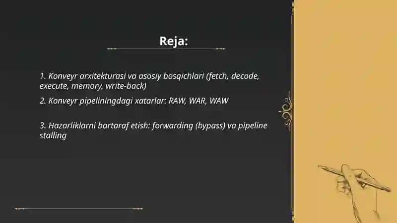 Konveyr arxitekturasi va asosiy bosqichlari 2