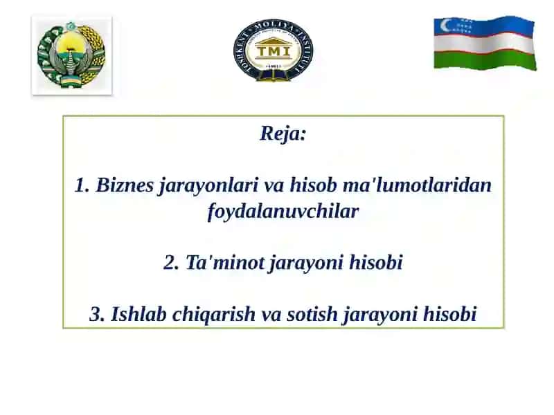 BIZNES JARAYОNLARI VA ULARNI HISOBGA OLISН 2