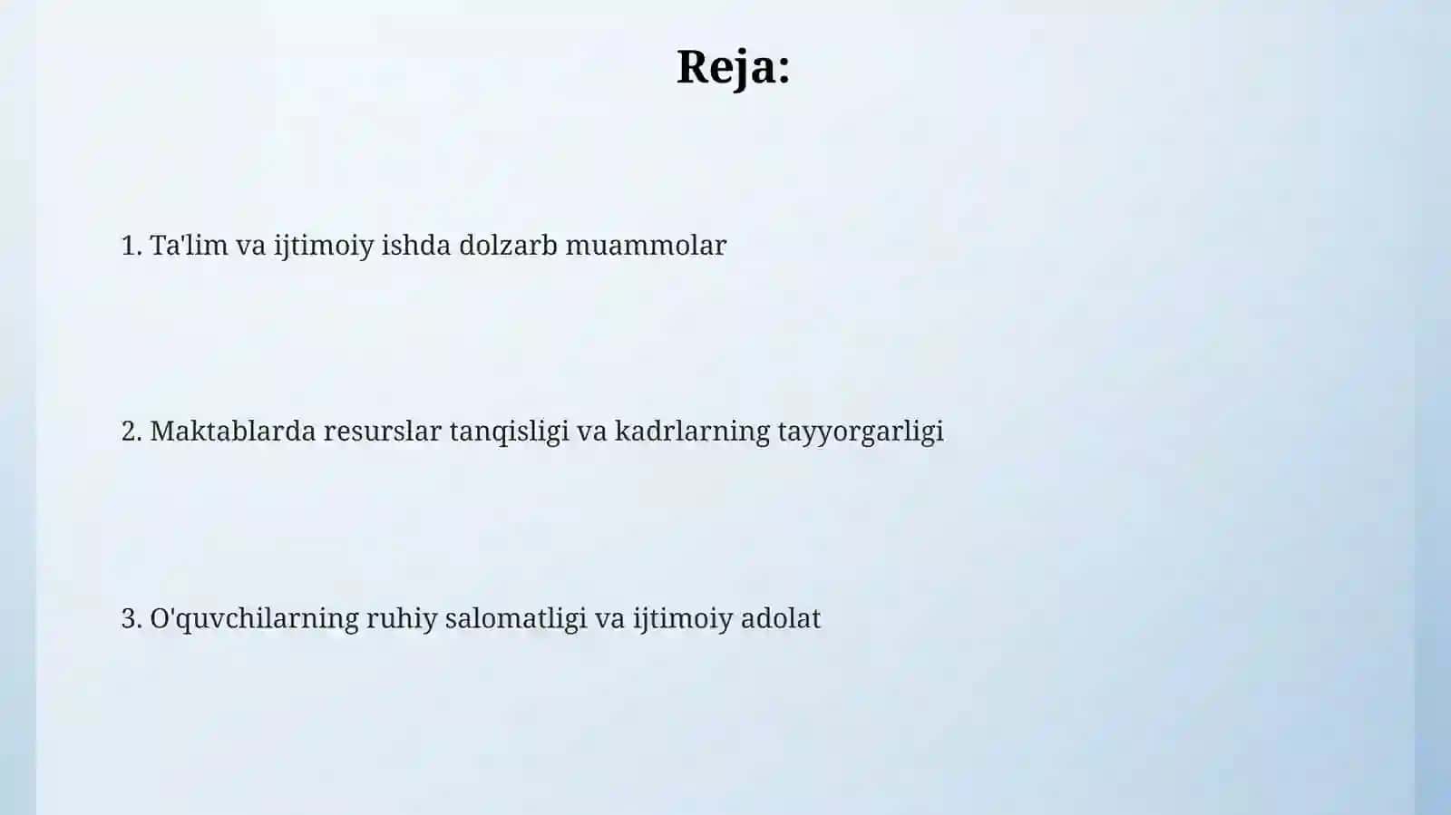 Ta'lim Resurslarining Yetishmasligi 2