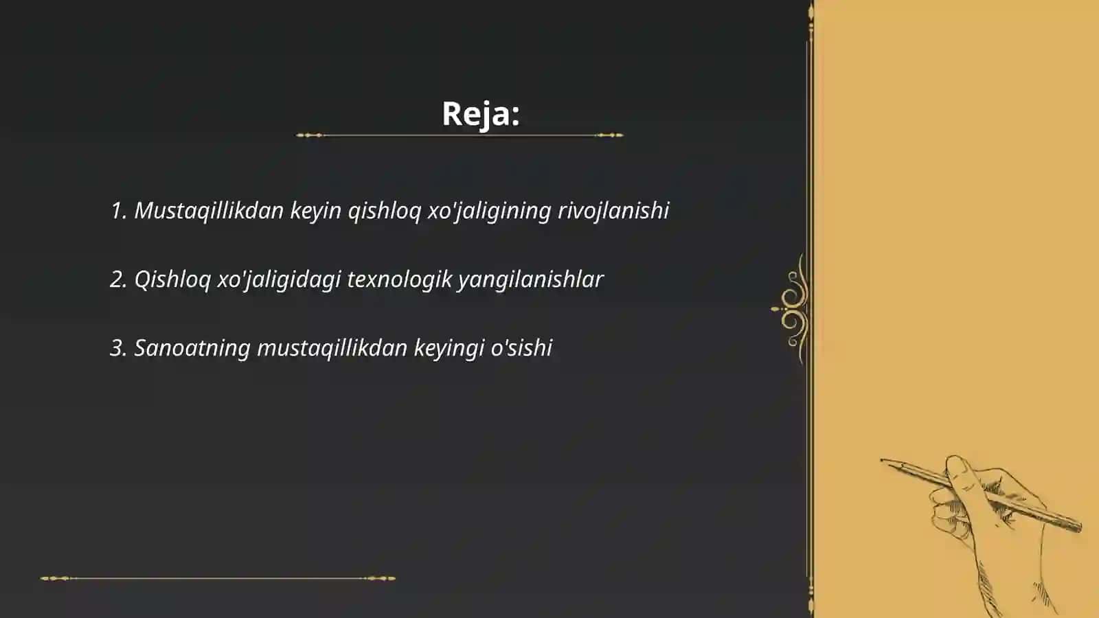 Mustaqillik yillarida qishloq xoʻjaligi va sanoat sohasida oʻzgarishlar 2