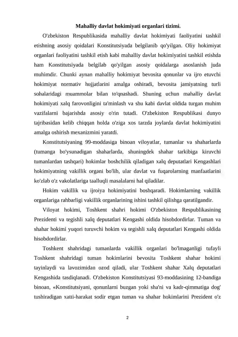 Mahalliy davlat hokimiyati organlari tizimi 2