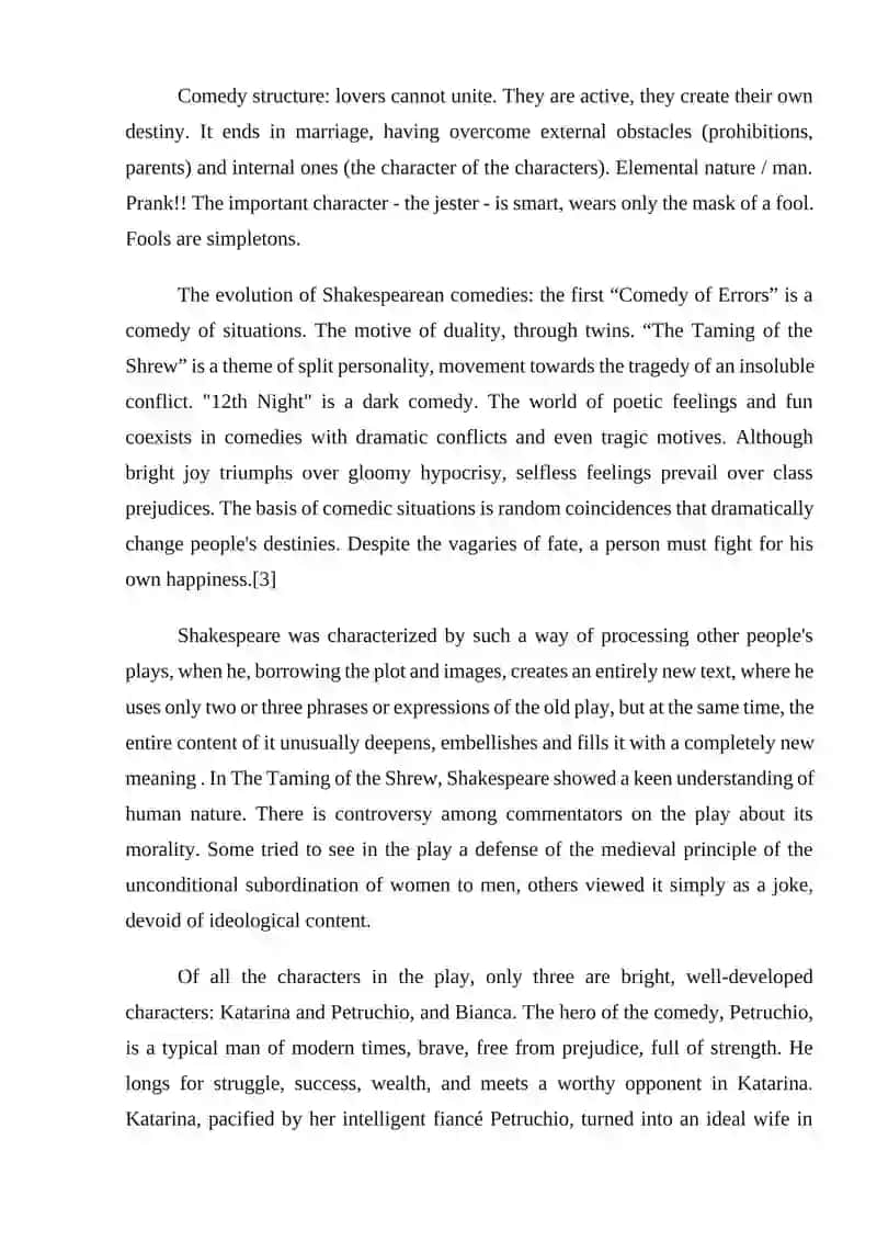 Humor and satire in W.Shakespeare’s comedies 2