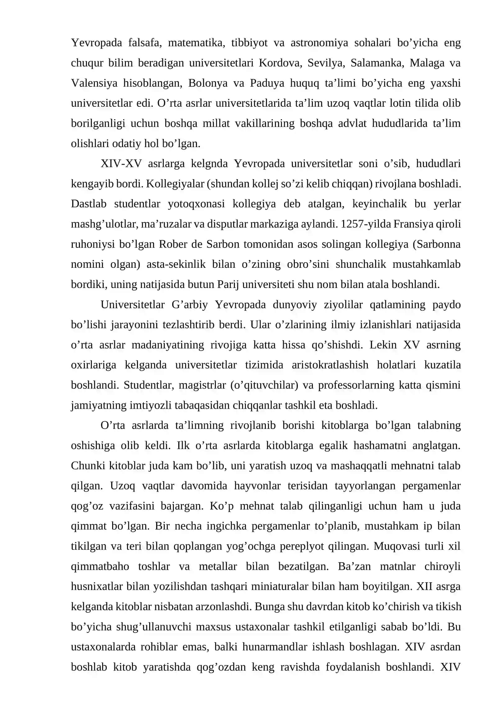O‘rta asrlarda madaniyatning rivojlanishi 2