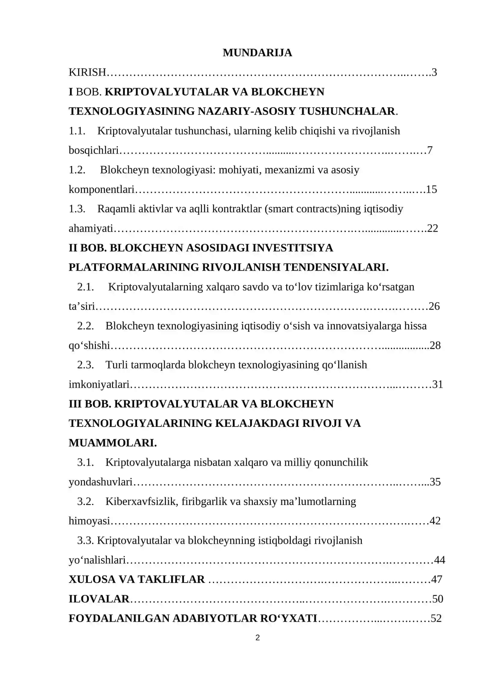 Blokcheyn asosidagi investitsiya platformalarining rivojlanish tendensiyalari 2