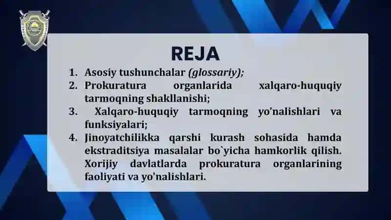 Prokuratura organlarining xalqaro hamkorligi va xorijiy davlatlarda prokuratura organlarining huquqiy maqomi 2