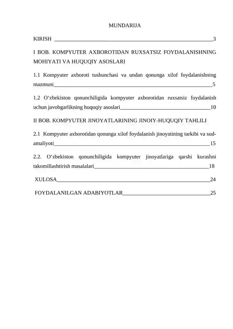 “Kompyuter axborotidan qonunga xilof ravishda (ruxsatsiz) foydalanishning qiyosiy tahlili va jinoiy-huquqiy xususiyatlari” 2