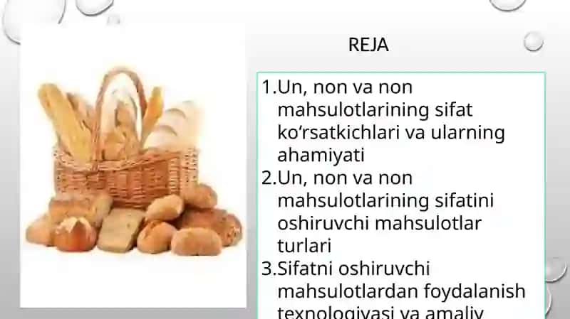 Un, non va non mahsulotlarining sifatini oshiruvchi mahsulotlar 2