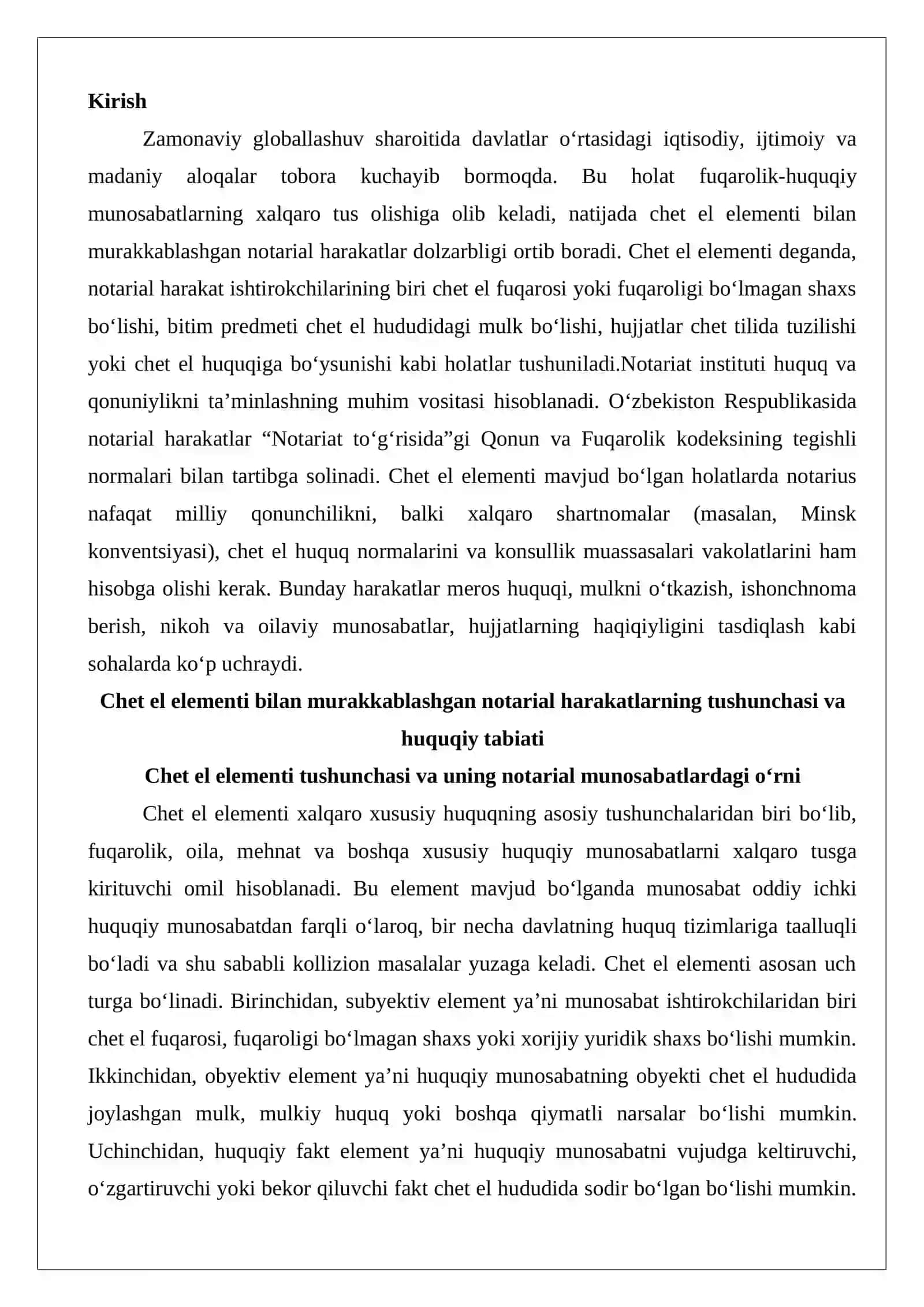 Chet el elementi bilan murakkablashgan notarial harakatlar 2