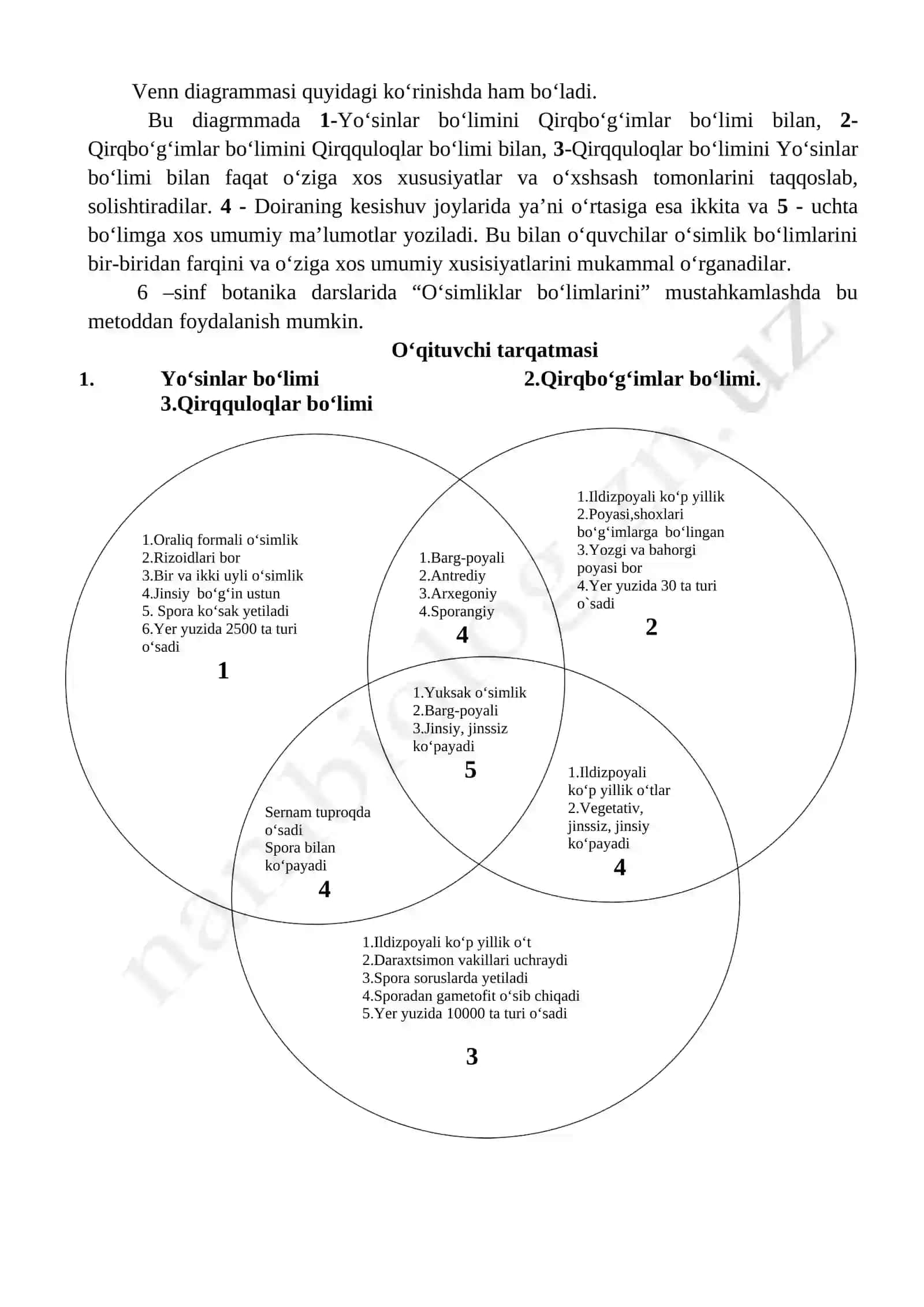 Venn diagrammasi metodi 2