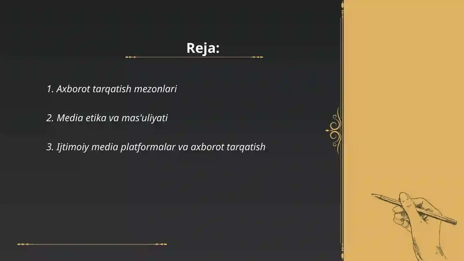 Axborot tarqatish mezonlari 2