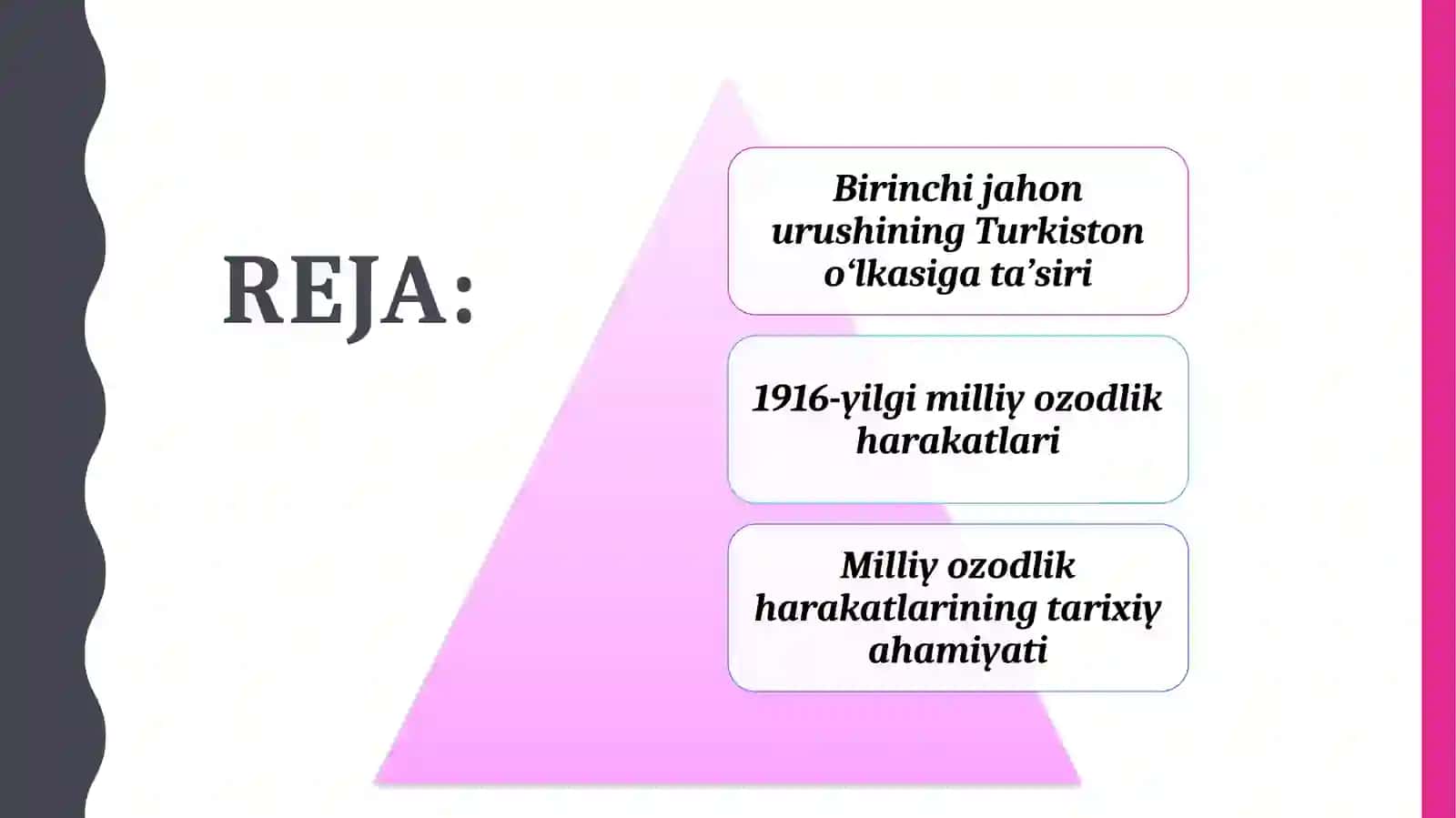 Birinchi jahon urushining Turkiston o'lkasiga ta'siri. 1916-yil - milliy ozodlik harakatlari 2