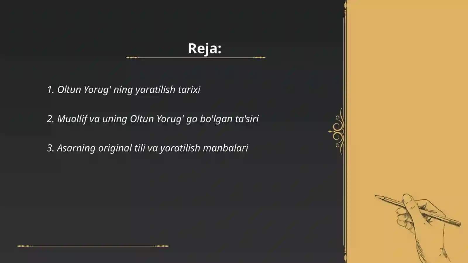 Oltun Yorug' ning yaratilishi, tarjimalari 2