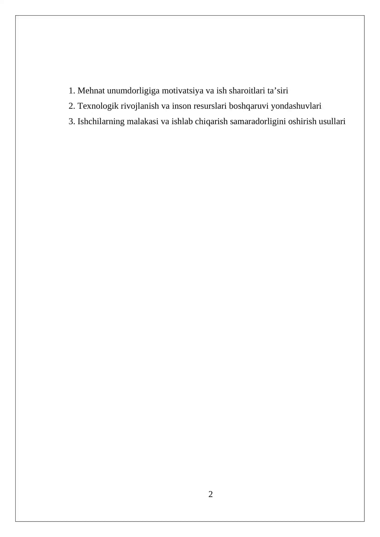 ISHCHILARNING MEHNAT UNUMDORLOGIGA TA’SIR ETUVCHI OMILLARNI TAHLILI 2