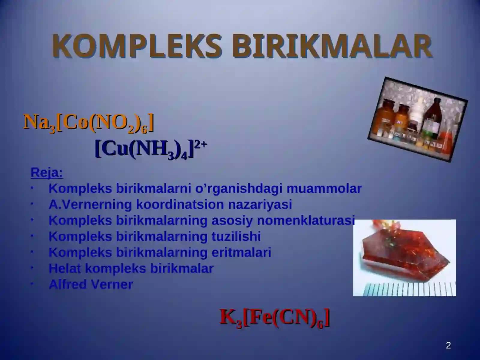 Kompleks birikmalar 2