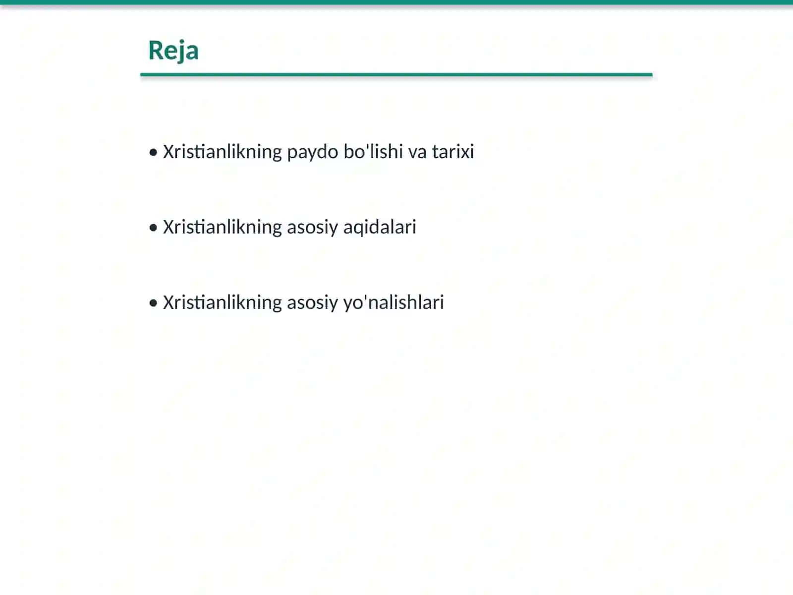 Xristianlikning paydo bo'lishi, aqidalari, asosiy yo'nalishlari, ta'limotlari va manbalari 2