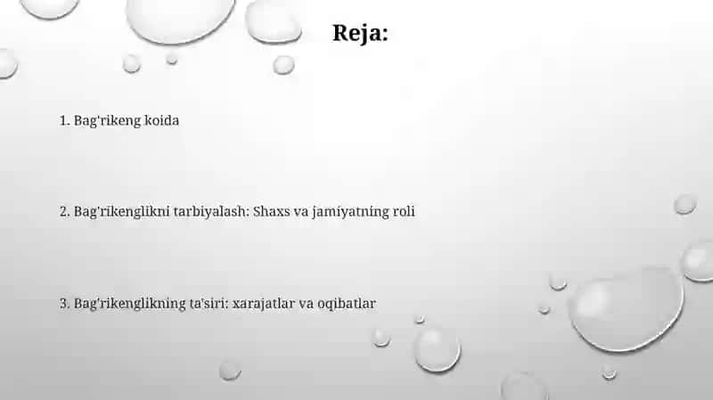 Bag'rikenglikning ta'siri: xarajatlar va oqibatlar 2