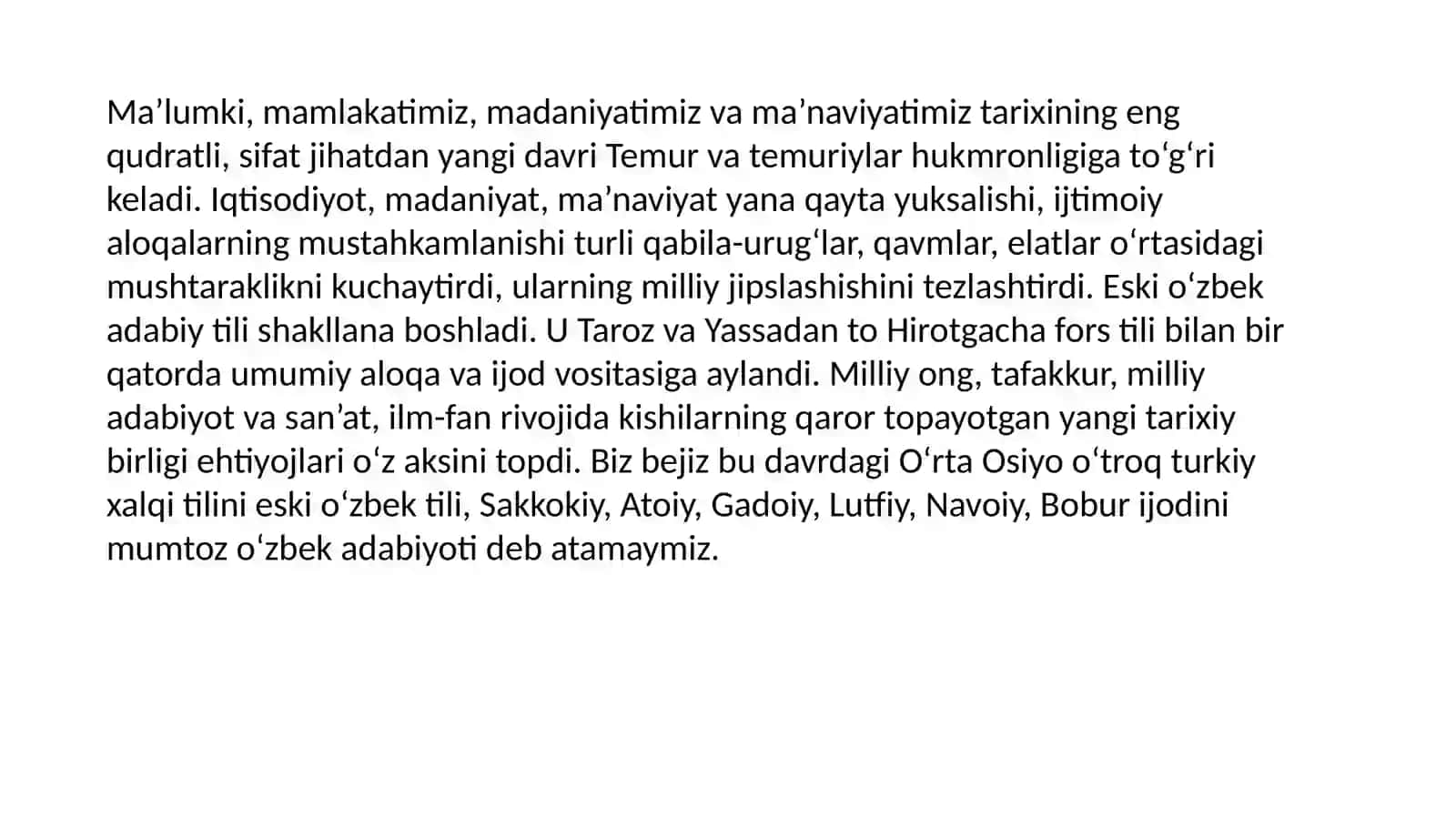 Amir Temur  va temuriylar davrida   madaniyat, ta’lim-tarbiya masalalari 2