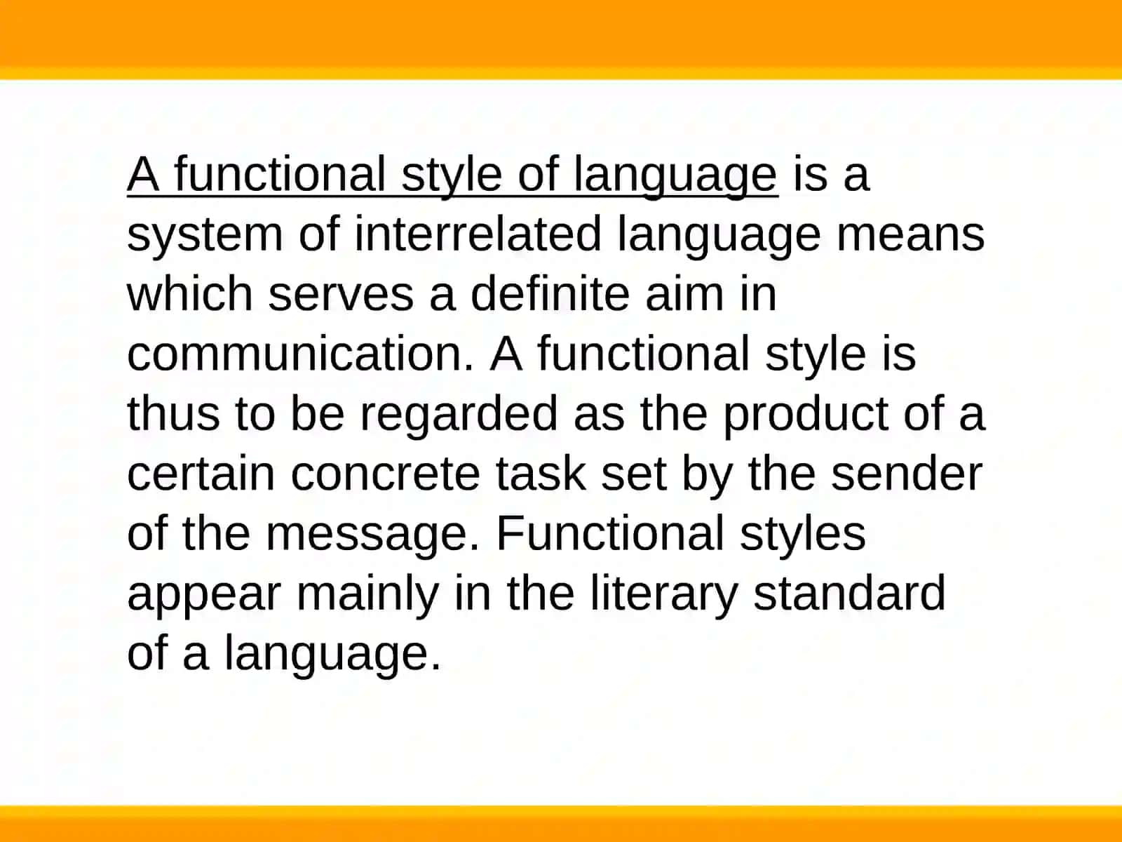 Functional styles. Types of functional styles in English 2