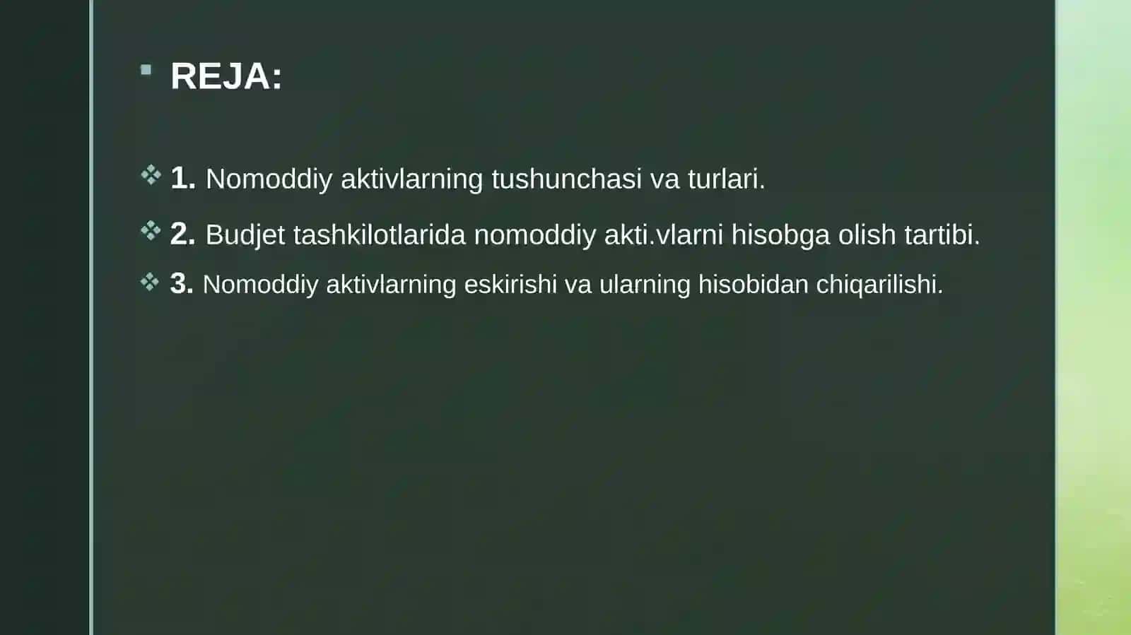 Budjettashkilotlaridan omoddiy aktivlar 2